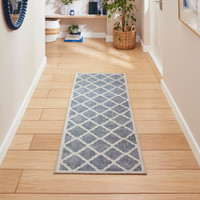 Coral Grey Modern Washable Rug Runner