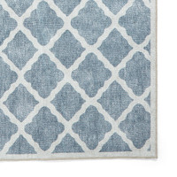 Coral Grey Modern Washable Rug