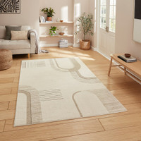 Elio Beige Modern Abstract Rug