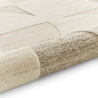 Elio Beige Modern Geometric Abstract Rug