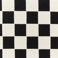 Elio Black White Modern Checker Rug