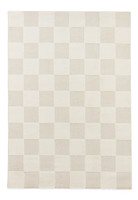 Elio Cream Modern Checker Rug