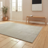 Elio Silver Modern Geometric Rug