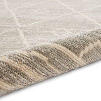 Geneva Silver Berber Geo Rug