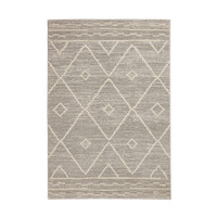 Geneva Silver Berber Geo Rug