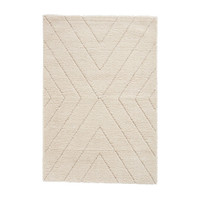 Ideal Shaggy Cream Berber Geo Rug
