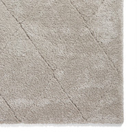Ideal Shaggy Silver Berber Diamond Rug