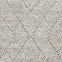 Ideal Shaggy Silver Berber Geo Rug