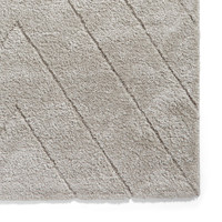 Ideal Shaggy Silver Berber Geo Rug