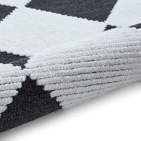 Lyna Charcoal White Washable Rug