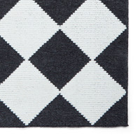 Lyna Charcoal White Washable Rug