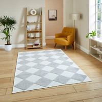 Lyna Cream Grey Washable Rug