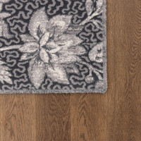 V&A Agnus Versaille Graphite Floral Rug