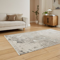 Mirage Grey Modern Abstract Faded Rug