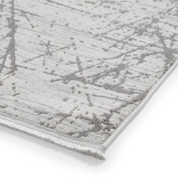 Mirage Grey Modern Abstract Scratched Rug