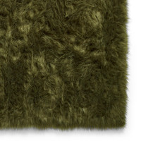 Polar Plush Olive Green Soft Shaggy Rug