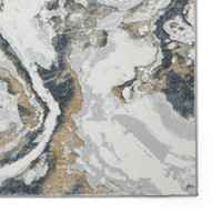Tidal Silver Beige Modern Abstract Rug