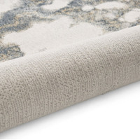 Tidal Silver Dark Grey Modern Abstract Rug