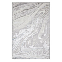 Tidal Silver Modern Abstract Rug