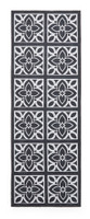 Victoria Dark Grey Floral Washable Rug