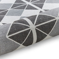 Victoria Dark Grey Modern Diamonds Washable Rug Runner