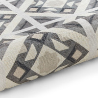 Victoria Grey Beige Diamonds Geo Washable Rug Runner