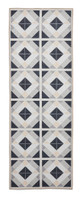 Victoria Grey Beige Diamonds Washable Rug Runner