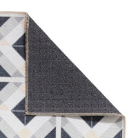 Victoria Grey Beige Diamonds Washable Rug Runner