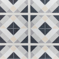 Victoria Grey Beige Diamonds Washable Rug