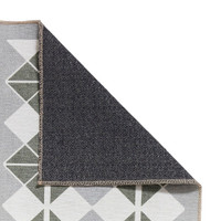 Victoria Grey Green Modern Diamonds Washable Rug Runner