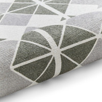 Victoria Grey Green Modern Diamonds Washable Rug