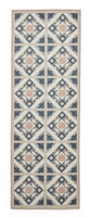 Victoria Grey Orange Diamonds Geo Washable Rug Runner