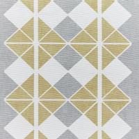 Victoria Grey Yellow Modern Diamonds Washable Rug Runner