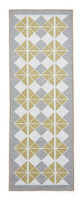 Victoria Grey Yellow Modern Diamonds Washable Rug