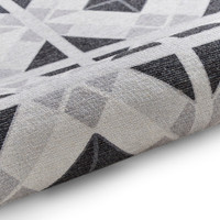 Victoria Light Grey Diamonds Washable Rug Runner
