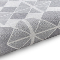 Victoria Light Grey Modern Diamonds Washable Rug