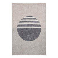 Whisper Beige Green Modern Divided Washable Rug Runner