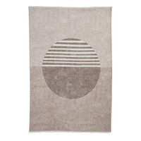 Whisper Beige Modern Divided Washable Rug Runner