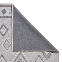 Whisper Grey Modern Diamonds Washable Rug Runner