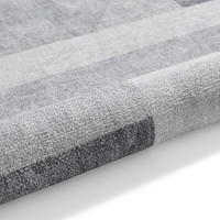 Whisper Grey Modern Geo Washable Rug Runner