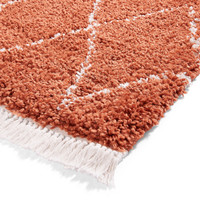 Boho 8280 Rust Berber Shaggy Moroccan Rug