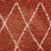 Boho 8280 Rust Berber Shaggy Moroccan Rug
