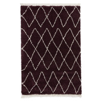 Boho 8280 Purple Berber Shaggy Moroccan Rug Runner