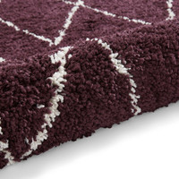 Boho 8280 Purple Berber Shaggy Moroccan Rug