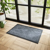 Graphite Diamond Stripes Doormat