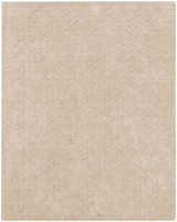 On Sale Alessa Plain Beige Handmade Wool Rug 61x91cm