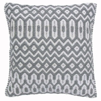 Halsey Geometric Cushion Grey