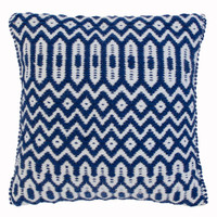 Halsey Geometric Cushion Navy Blue