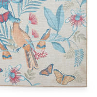 Catherine Lansfield Amaya Tropical Birds Washable Blue Rug