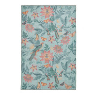 Catherine Lansfield Amaya Tropical Birds Washable Green Rug